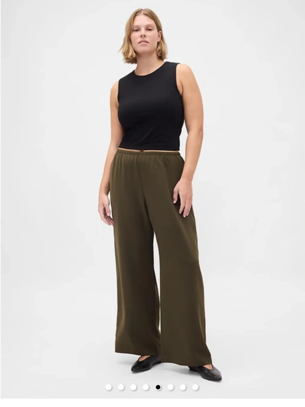 GAP The Easy Pants Wide Leg Pull On Pants NWT Size XS Beige Black Moss Green - Picture 1 of 7